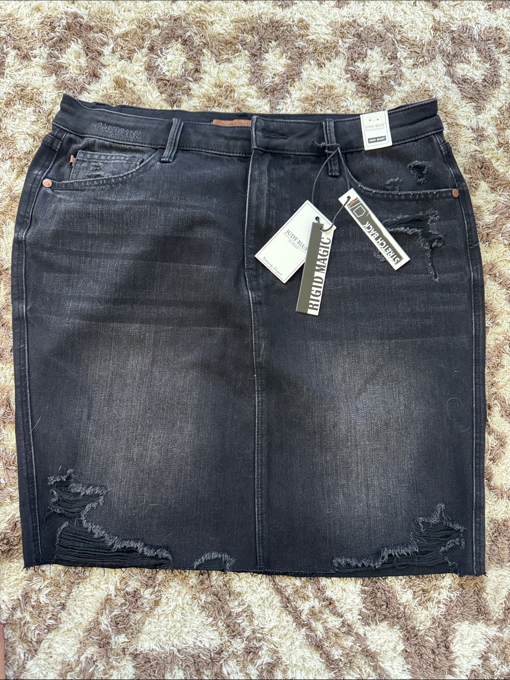 Judy Blue Black High-Waist Denim Skirt
